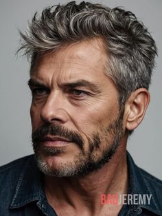 27 Timeless Hairstyles for Men Over 60: Embracing Elegance at Every Age - Welcome to BadJeremy.com – Your ultimate guide to men’s style and hair. Look sharp, feel great! Beard And Mustache Styles, Mustache Styles, Grey White Hair