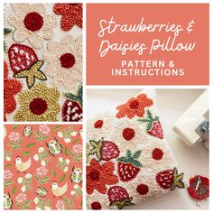 strawberrys and daisies pillow pattern instructions