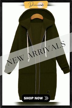 Casual Women Long Sleeve Zipper Hooded Pockets Coat Solid Hooded Jacket With Zipper For Fall, Hooded Jacket With Zipper Closure For Fall, Oversized Khaki Hooded Jacket For Fall, Green Hooded Jacket With Pockets For Fall, Winter Khaki Hoodie With Pockets, Fall Cotton Parka With Hoodie, Fall Parka With Zipper Closure And Long Sleeve, Trendy Hooded Parka For Fall, Oversized Khaki Hooded Jacket