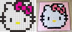 two squares with different designs on them, one is pink and the other is black