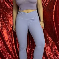 Nwot Lilac Leggings. Super Cute And Comfy. Best Fit For A Size Small Or Medium. Brand New, Never Worn Purple High Waist Stretch Leggings, Purple High Waist Bottoms For Pilates, Purple High Waist Leggings For Pilates, Purple High Waist Fitted Leggings, Purple High-waisted Fitted Leggings, Lavender Fitted Athleisure Bottoms, Purple High Waist Stretch Yoga Pants, High Waist Purple Leggings For Pilates, Purple Fitted High Waist Leggings