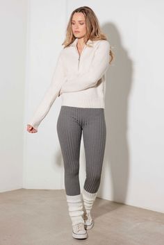 Upgrade your winter wardrobe with our Ribbed High Waist Cozy Sweater Leggings! Made with a soft, warm material, these leggings offer a comfortable fit while keeping you stylish. The high waist design provides a flattering silhouette and the ribbed texture adds a touch of uniqueness. Stay cozy and chic all season long! 🖤 Complete the look: Pair with sandals and tank top for a chic spring outfit. Add a sweater and beanie for a stylish, layered look. Dress it up with sweater tunic and high heels for a more polished ensemble. 🖤 Features: Women sweater legging, solid, ribbed pattern, activewear, soft, cute, warm, It Is a Must-Have Item For Everyday Cozy Winter Loungewear Pants, Cozy Fit Leg Warmers For Loungewear, Cozy Leg Warmers For Loungewear, Cozy Winter Loungewear Bottoms, Tight Loungewear Bottoms For Winter, Stretch Bottoms For Winter Loungewear, Stretch Bottoms For Loungewear In Winter, Tight Ribbed Bottoms For Winter, Ribbed Tight Bottoms For Winter