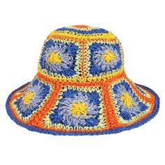 PRICES MAY VARY. Exquisite Craftsmanship: Made from 100% natural paper straw, this women's flower pattern hat is handwoven with precision. It is lightweight, breathable, and comfortable to wear One Size Fits Most: With a hat circumference of 22.8"/58cm and an adjustable built-in drawstring, this summer straw hat fits most women. You can easily customize the size to ensure a snug and comfortable fit Travel-Friendly Hat: Our womens straw hat is conveniently packable. It easily folds up into your b Wide Brim Bucket Hat, Womens Straw Hats, Bucket Hat Summer, Summer Hats Beach, Summer Straw Hat, Hat Fits, Natural Paper, Straw Sun Hat, Crochet Bucket Hat