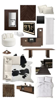 a collage of different furniture and decor items