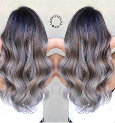 Brunette Tones, Reverse Ombre, Black Hair Balayage, Grey Highlights, Birthday Hair, Ash Blonde Hair, Blonde Hair With Highlights