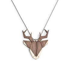 Wooden Deer Necklace Women's Wooden Necklace Deer Necklace For Men, Wooden Deer, Deer Necklace, Pack Leader, Bracelet Apple Watch, Air Jordan 11 Retro, Green Peridot, Wood Pendant, Fashion Pieces