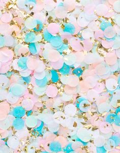 pink, blue and gold confetti background