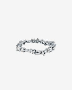 Suzanne Kalan Classic Diamond Wavy Eternity Band in 18k white gold Rainbow Sapphires, Baguette Diamonds, Tennis Necklace, Diamond Eternity, Eternity Band Diamond, Baguette Diamond, Eternity Band, White Diamonds, Eternity Bands