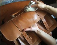 Handbag Repair, Leather Briefcase Men, Fashion Tape, Leather Repair, Painting Leather, Leather Projects, How To Make Handbags