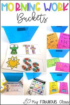 the morning work bucket is filled with activities to help students learn how to use it