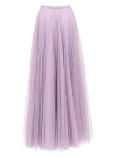 Long tulle skirt with side zip closure. Composition: 100% polyamide | 19:13 Dresscode Women's Long Tulle Skirt in Purple | FW23/24