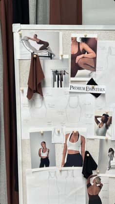 Fashion Bulletin Board, Business Of Fashion, Marketing Ideas Clothing Brand, Boutique Collection Ideas, Small Business Mood Board, Fittings Aesthetic, Clothing Brand Vision Board, Content Ideas For Clothing Brand