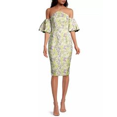 Lavish Alice Floral Puff-Sleeve Midi-Dress Size 6 Brand New With Tags This Floral Midi-Dress By Lavish Alice Is Designed With A Chic Off-The-Shoulder Neckline And Puff-Style Sleeves In A Sheath Silhouette. Off-The-Shoulder Neckline Short Sleeves Back Zip Closure 97% Cotton/3% Elastane Lining: 88% Polyester/12% Elastane Hand Wash (26) Lavish Alice Dress, Peach Midi Dress, Lavish Alice, Long Sleeve Velvet Dress, Embellished Midi Dress, Red Sleeveless Dress, Burnt Orange Dress, Draped Midi Dresses, Midi Dress Formal