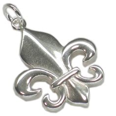 The fleur-de-lis or fleur-de-lys is a styled lily. In French - fleur means flower - and lis means lily or iris. It has been used in a multitude of designs over many many centuries - from Scouting to Royal insignias. - - - Fleur-de-Lis Sterling Silver .925 Charm Fitting - TINY Jump Ring - NOT suitable for bead bracelets - NOT suitable for Pandora bracelets - to fit a Pandora bracelet or another design please send a message before purchasing so we can advise the additional fitting that you need to buy Fleur-de-lys charms and pendants Sterling Silver Charm 925 Signs & Symbols Charm Fitting - Jump Ring Maldon Jewellery Traditional Sterling Silver 70569 REF DK Moderno No Stone Please note, we do NOT supply gift boxes, so your item will NOT come in a gift box. Please also note that most connecti Sterling Silver Charms Round Pendant For Gifts, Sterling Silver Round Pendant Charms For Gifts, White Gold Pendant Charms For Gift, White Gold Pendant Charms As Gift, Sterling Silver Flower Charm, Sterling Silver Flower Shaped Jewelry Stamped 925, Sterling Silver Hallmarked Pendant Charm Necklace, Sterling Silver Hallmarked Pendant Charm Necklaces, Sterling Silver Pendant Charm Necklace