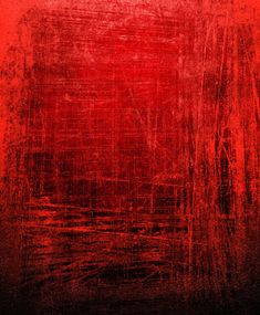 an abstract painting with red and black colors