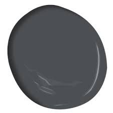 a dark gray paint color on a white background