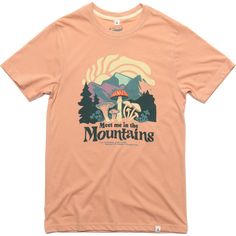 What better place to be than the mountains? The Meet Me in the Mountains tee transports you there among the trees and mushrooms. Crafted from a blend of sustainable cotton and recycled polyester, this t-shirt ensures all-day comfort and eco-friendly style. By sporting this, you’ll back the National Forest Foundation and connect with fellow nature lovers who share your passion for the great outdoors. Tshirt Style Outfit, Mountain Tee, Mountain Tshirt, Eco Friendly Fashion, In The Mountains, National Forest, Unisex Shorts, Summer Tshirts, Nature Lovers