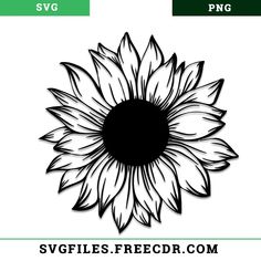 a sunflower with the words svg files