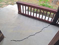 Concrete Slab Crack Repair - HandyManHowTo Repair Concrete Driveway, Repair Cracked Concrete, Cracked Concrete, Concrete Repair, Large Backyard Landscaping, Small Outdoor Patios, Paving Ideas, Patio Slabs