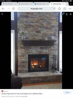 a fire place in the middle of a living room