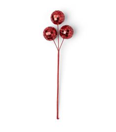 Get into the Holiday Spirit with the 9" Christmas Red Disco Ball Pick by Bloom RoomAdd some sparkle to your holiday décor with the 9" Christmas Red Disco Ball Pick by Bloom Room This festive pick is perfect for adding to wreaths, garlands, or even your Christmas tree The bright red color and disco ball design will catch the light and add a touch of glamour to your holiday decorationsThe 9" Christmas Red Disco Ball Pick by Bloom Room is made of styrofoam and iron wire, ensuring durability and lon Red Disco Ball, Disco Ball Design, Floral Picks, Ball Design, Christmas Greenery, Iron Wire, Christmas Floral, Christmas Red, Joanns Fabric And Crafts