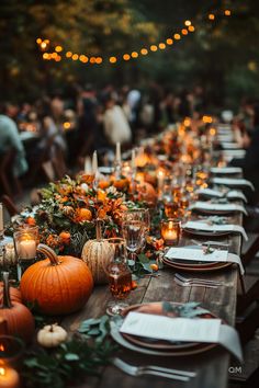 Elegant autumn wedding table decor with pumpkins, candles, and foliage, perfect for fall wedding centerpieces and a rustic outdoor October reception. Fall Wedding Centerpieces Diy Pumpkin, Fall Wedding Pumpkins Centerpieces, Farmhouse Table Decor Wedding, Elegant Christmas Centerpieces For Table, Wedding Centerpieces With Pumpkins, Fall Wedding Centerpieces With Pumpkins, Fall Centerpieces For Table Wedding, Centerpieces With Pumpkins, Autumn Wedding Decorations