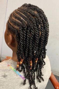 25 Two-Strand Twist Hairstyles for Women: Turn Heads with Trendy Twists | Lookosm Twists With Cornrows, Women With Natural Hair, Kids Box Braids, Bob Braids Hairstyles, Natural Hair Cuts, Face Framing Bangs