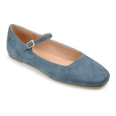 These Journee Collection Carrie flats will go with any outfit! These Journee Collection Carrie flats will go with any outfit! SHOE FEATURES Mary jane style Small buckle detailSHOE CONSTRUCTION Faux leather upper Polyurethane lining Manmade outsoleSHOE DETAILS Square toe Buckle closure Padded footbed Size: 7. Color: Blue. Gender: female. Age Group: adult. Material: Synthetic. Womens Mary Jane Flats, Square Toe Mary Jane, Fashion Shoes Flats, Womens Mary Janes, Square Toe Heels, Blue Flats, Mary Jane Flats, Leather Mary Janes, Journee Collection