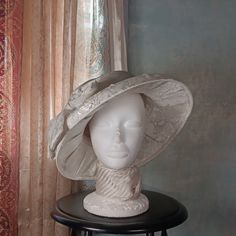 The Hat Is Embroidered With Silver/White Floral Pattern, And The Brim Is Adorned With An Embroidered Silver/White Bow. Condition - Nwot Fitted Embroidered White Hat, White Embroidered Fitted Hat, Vintage White Sun Hat With Short Brim, White Church Hats, Bling Denim, Distressed Baseball Cap, New York Winter, Church Hat, Elegant Hats