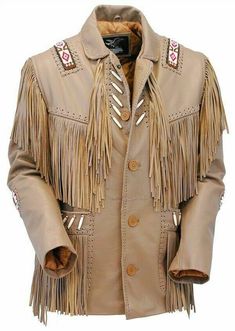 Brown Leather Outerwear For Festivals, Brown Leather Festival Outerwear, Native American Cowboy, Western Leather Jacket, Mens Western Wear, American Cowboy, Cowboy Jacket, Mens Cowboy, Mens Boots Fashion