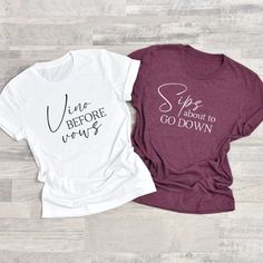 two t - shirts that say live before you're go down on the floor