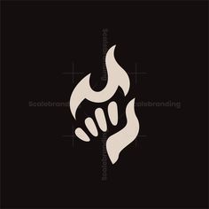 two hands holding each other with flames coming out of the middle on a black background