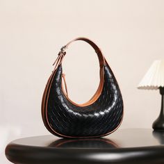 Free U.S. shipping. Style: Commuting , color:Black, suite for season：Spring, Summer, Autumn, Winter ，Anniversary, Going out, Hanging out, Material Genuine Leather, Black Leather Woven Half-moon Hobo Handbag Shoulder Bag Luxury Black Baguette Bag With Large Capacity, Black Leather Handheld Baguette Bag, Black Leather Baguette Bag With Leather Handles, Black Leather Baguette Bag For Shopping, Chic Black Baguette Bag With Leather Handles, Black Leather Baguette Bag, Elegant Black Baguette Bag With Handles, Leather Suitcase, Woman Weaving