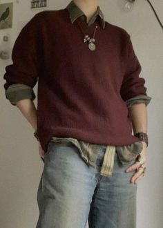 Fashion: #fashion, #style, #outfitinspiration, #beauty Cozy Clothes Aesthetic Men, Autumn Outfits Aesthetic Male, Male Cozy Outfit, Autumn Aesthetic Clothes Men, Ftm Winter Outfits, Cottage Core Outfits Masc, Folk Aesthetic Outfit Men, Cozy Fall Outfits Men, Autumn Aesthetic Clothes Male