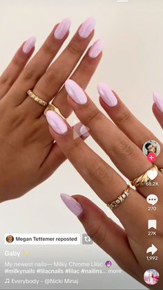 Nail Inspo That Goes With Everything, Nails For High Schoolers, Natural February Nails, Hawaii Vibe Nails, Clean Cute Nails, Pretty Girly Nails, February Nails Ideas Simple Classy, Colorful Oval Nails, Easy Spring Break Nails