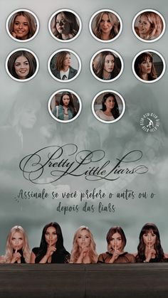 an advertisement for beauty products with many women's faces