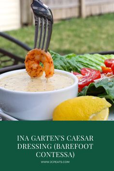 Ina Garten's (Barefoot Contessa) Caesar Dressing -- perfect for an at-home caesar salad! Caesar Dressing Ina Garten, Ina Garten Caesar Salad Dressing, Ina Garten Salad Dressing, Caesar Salads, Homemade Caesar Dressing, Best Ina Garten Recipes, Caesar Salad Dressing Recipe, Caesar Dressing Recipe, Homemade Caesar