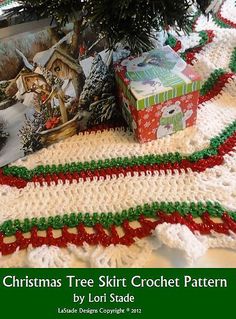 christmas tree skirt crochet pattern by lori spade