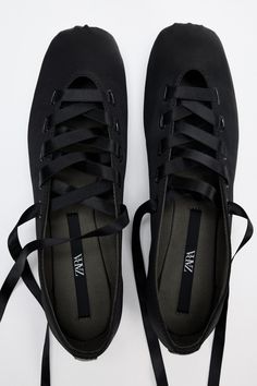 TIED FLATS - Black | ZARA United States