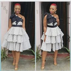 Shweshwe Dresses For Makoti, Latest Traditional Dresses, Ankara Accessories, Knee Length Lace Dress