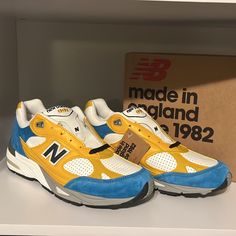 This Pair Of Sneakersnstuff X 991 New Balance Shoes Are Nwt And Stockx Verified. The Tag Is Still On The Shoe As Well As The Stock X Verification Tag As Shown In Pictures. Shoes Come With The Black Laces As Well As A White Pair. Also It Comes In The Original Box. Brand: New Balance Size: 9.5 Condition Nwt Yellow Retro Sneakers With Boost Midsole, New Balance Yellow Sneakers For Streetwear, Yellow New Balance Sneakers With Cushioned Footbed, New Balance Yellow Sneakers With Cushioned Footbed, New Balance Yellow High-top Sneakers, Yellow High-top New Balance Sneakers, Casual Yellow New Balance Running Shoes, Casual Yellow New Balance Sneakers, Yellow Sneakers With Rubber Sole For Errands