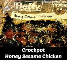 a bag of crockpot honey sesame chicken