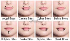 the different types of lips and noses are shown in this photo, with each individual's name on it