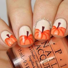 Blue Products, Pumpkin Nail Art, Halloween Nails Diy, Nail Art Halloween, Festive Nail Designs, Thanksgiving Nail Designs, Thanksgiving Nail Art, Fall Nail Art Designs, Pumpkin Nails