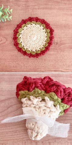 Flower Bouquet Coaster Free Crochet Pattern Valentines Patterns, Easy Crochet Projects, Valentines Crochet, Beginner Crochet Projects, Unique Crochet