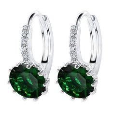 Wicked Wonders VIP Bling Earrings Match Made in Heaven Emerald Green Earrings Affordable Bling_Bling Fashion Paparazzi Hoop Ear Rings, Hoop Jewelry, Emerald Green Earrings, Luxury Earrings, Ear Stud, Cubic Zirconia Earrings, Zirconia Earrings, Ear Rings, Crystal Stud Earrings