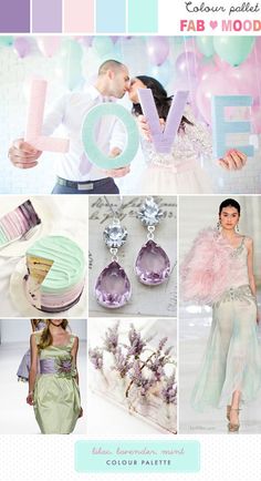 the color scheme is pastel pink, green and purple with white accents on it