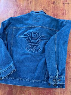 Vintage 60s 70s Winston Rodeo Denim Jacket Size XL. Extra Large See measurements Awesome Worn Patina Quality Made heavy denim. Rare survivor Fast shipping. We ship same or next day with USPS priority mail We are a small family business and we appreciate your purchase, Godspeed ! Denim Jacket With Pockets For Rodeo, Western Denim Outerwear With Pockets, Western Blue Denim Jacket For Fall, Western Style Denim Blue Jacket For Fall, Western Denim Jacket With Pockets In Medium Wash, Medium Wash Denim Outerwear For Rodeo, Western Style Medium Wash Denim Jacket With Pockets, Casual Dark Wash Denim Jacket For Rodeo, Western Long Sleeve Denim Outerwear