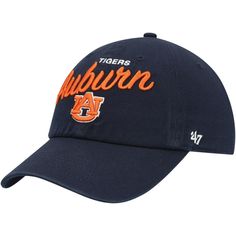 the auburn tigers'47 hat is shown in navy blue with an orange and white team logo