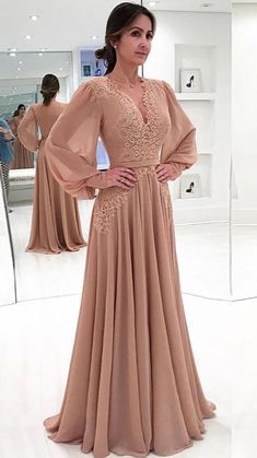 Applique Prom Dress, Prom Dress A Line, Prom Dress Lace, A Line Prom Dress, Long Sleeve Prom, Vintage Prom, Elegant Prom Dresses, Wedding Spring